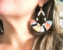 Load image into Gallery viewer, Black &amp; White Tassel Earrings
