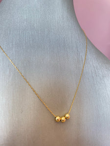 Dainty Triple Ball Necklace