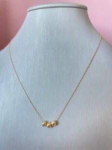 Dainty Triple Ball Necklace