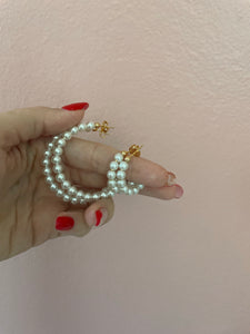 Pearl Hoops Earrings